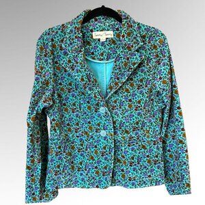 Twenty/Twenty Womens 2 button Blazer Jacket With Floral Design  Size  L